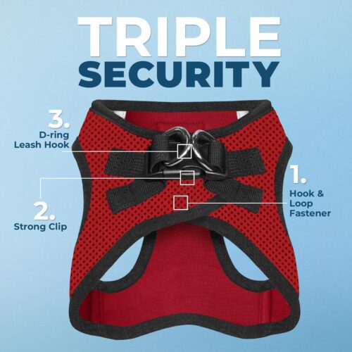 Best Pet Supplies Voyager Step-in Air Dog Harness - All Weather Mesh, Reflective, No Pull Harness for Small, Medium Dogs, Cats - Secure with Hook & Loop Fastener, Buckle, Double D-Rings - Fuchsia, S - Image 190