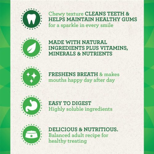 Greenies Original Teenie Natural Dental Care Dog Treats, 12 oz. Pouch (43 Treats) - Image 62