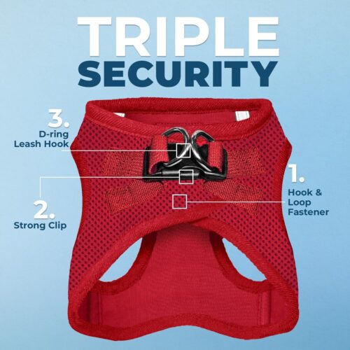 Best Pet Supplies Voyager Step-in Air Dog Harness - All Weather Mesh, Reflective, No Pull Harness for Small, Medium Dogs, Cats - Secure with Hook & Loop Fastener, Buckle, Double D-Rings - Fuchsia, S - Image 198