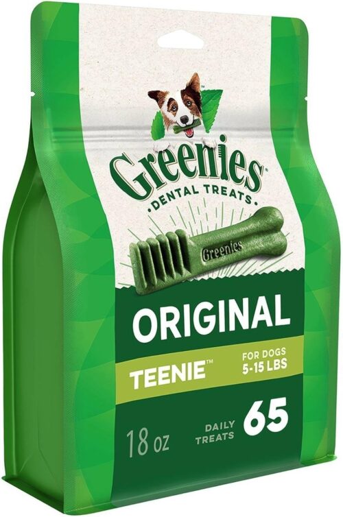 Greenies Original Teenie Natural Dental Care Dog Treats, 12 oz. Pouch (43 Treats) - Image 69