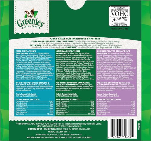 Greenies Original Teenie Natural Dental Care Dog Treats, 12 oz. Pouch (43 Treats) - Image 83