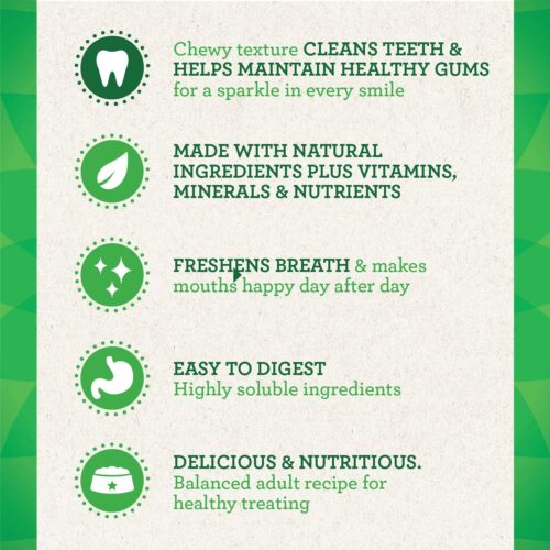 Greenies Original Teenie Natural Dental Care Dog Treats, 12 oz. Pouch (43 Treats) - Image 86