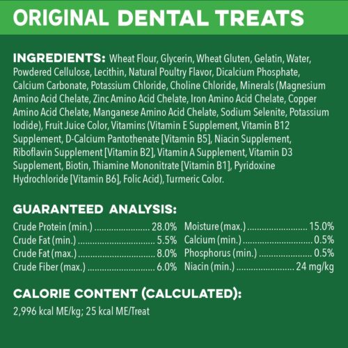 Greenies Original Teenie Natural Dental Care Dog Treats, 12 oz. Pouch (43 Treats) - Image 88