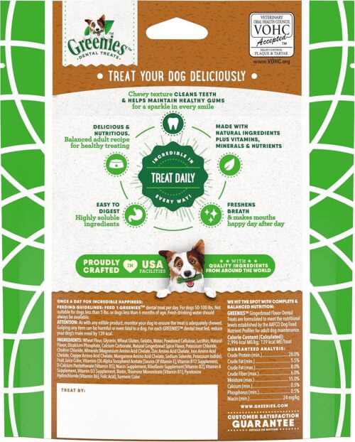 Greenies Original Teenie Natural Dental Care Dog Treats, 12 oz. Pouch (43 Treats) - Image 95