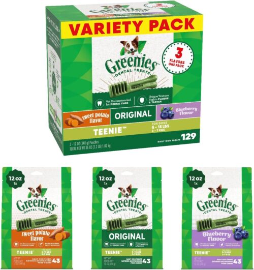 Greenies Original Teenie Natural Dental Care Dog Treats, 12 oz. Pouch (43 Treats) - Image 101