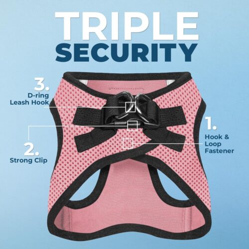 Best Pet Supplies Voyager Step-in Air Dog Harness - All Weather Mesh, Reflective, No Pull Harness for Small, Medium Dogs, Cats - Secure with Hook & Loop Fastener, Buckle, Double D-Rings - Fuchsia, S - Image 231