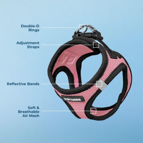 Best Pet Supplies Voyager Step-in Air Dog Harness - All Weather Mesh, Reflective, No Pull Harness for Small, Medium Dogs, Cats - Secure with Hook & Loop Fastener, Buckle, Double D-Rings - Fuchsia, S - Image 232