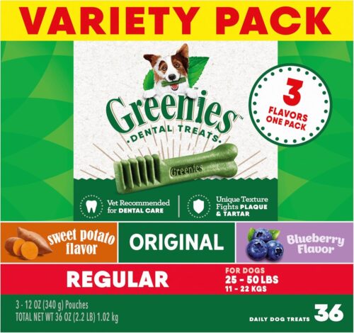 Greenies Original Teenie Natural Dental Care Dog Treats, 12 oz. Pouch (43 Treats) - Image 104