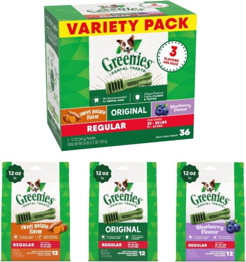 Greenies Original Teenie Natural Dental Care Dog Treats, 12 oz. Pouch (43 Treats) - Image 105
