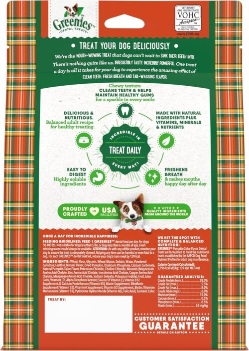 Greenies Original Teenie Natural Dental Care Dog Treats, 12 oz. Pouch (43 Treats) - Image 109