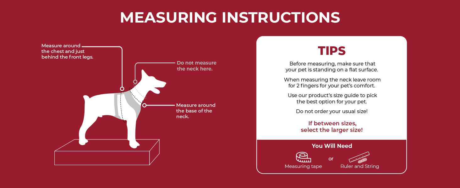 measuring instructions for harness