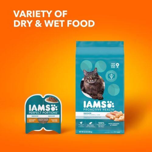 IAMS Proactive Health Indoor Weight & Hairball Care Adult Dry Cat Food with Chicken & Turkey, 7 lb. Bag - Image 13