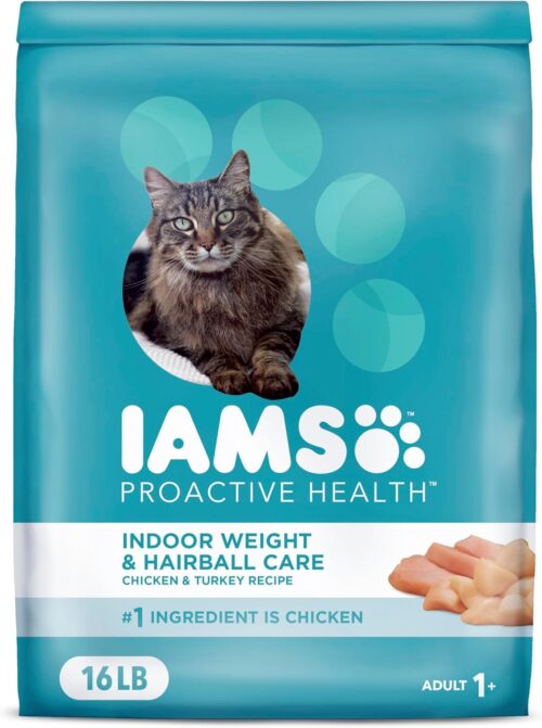 IAMS Proactive Health Indoor Weight & Hairball Care Adult Dry Cat Food with Chicken & Turkey, 7 lb. Bag - Image 33