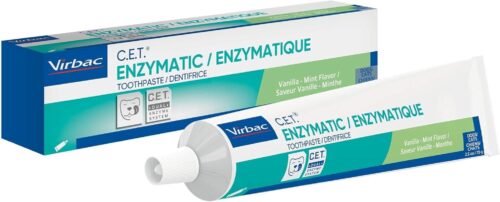 Virbac C.E.T. Enzymatic Toothpaste Eliminates Bad Breath by Removing Plaque and Tartar Buildup Best Pet Dental Care Toothpaste Vanilla Mint Flavor 2.5 Oz Tube - Image 2