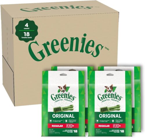 Greenies Original Regular Natural Dog Dental Care Chews Oral Health Dog Treats, (36 Treats) - Image 27