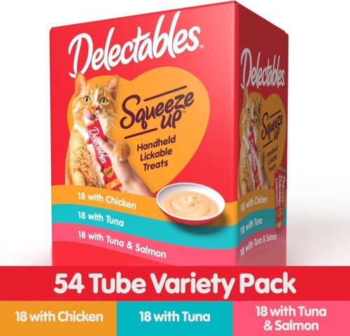 Delectables Squeeze Up Variety Pack, Creamy Squeezable Puree, Lickable Wet Cat Treats, Grain Free, No Added Fillers, No by-Products, No Added Preservatives, 0.5 Ounces Tube, 72 Tubes Total - Image 37