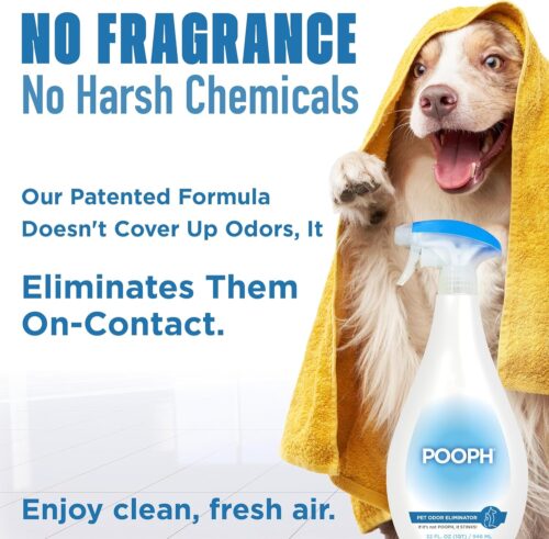 POOPH® Pet Odor Eliminator Spray - Patented NO Fragrance NO Harsh Chemicals Organic Odor Eliminator Works On-Contact Home, Auto, Upholstery, and more Fast Easy Safe for Pets, People and the Planet! - Image 2