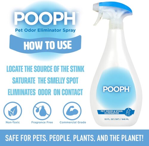 POOPH® Pet Odor Eliminator Spray - Patented NO Fragrance NO Harsh Chemicals Organic Odor Eliminator Works On-Contact Home, Auto, Upholstery, and more Fast Easy Safe for Pets, People and the Planet! - Image 14