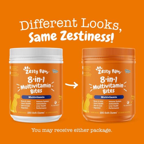 Zesty Paws Multivitamin Treats for Dogs - Glucosamine Chondroitin for Joint Support + Digestive Enzymes & Probiotics - Grain Free Dog Vitamin for Skin & Coat + Immune Health - Chicken Flavor - 90ct - Image 14