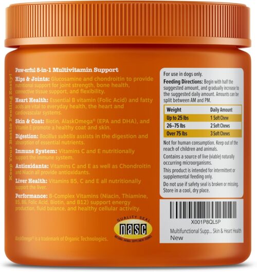 Zesty Paws Multivitamin Treats for Dogs - Glucosamine Chondroitin for Joint Support + Digestive Enzymes & Probiotics - Grain Free Dog Vitamin for Skin & Coat + Immune Health - Chicken Flavor - 90ct - Image 20