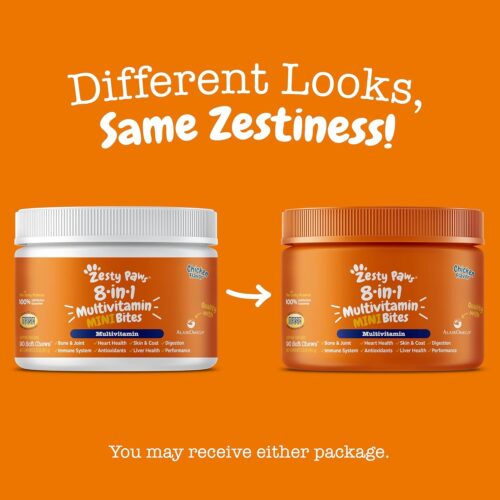 Zesty Paws Multivitamin Treats for Dogs - Glucosamine Chondroitin for Joint Support + Digestive Enzymes & Probiotics - Grain Free Dog Vitamin for Skin & Coat + Immune Health - Chicken Flavor - 90ct - Image 35