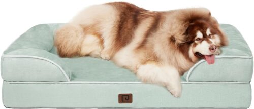 EHEYCIGA Orthopedic Dog Beds for Extra Large Dogs, Waterproof Memory Foam XL Pet Bed with Sides, Non-Slip and Egg-Crate Foam Big Dog Couch Bed with Washable Removable Cover, Grey - Image 273
