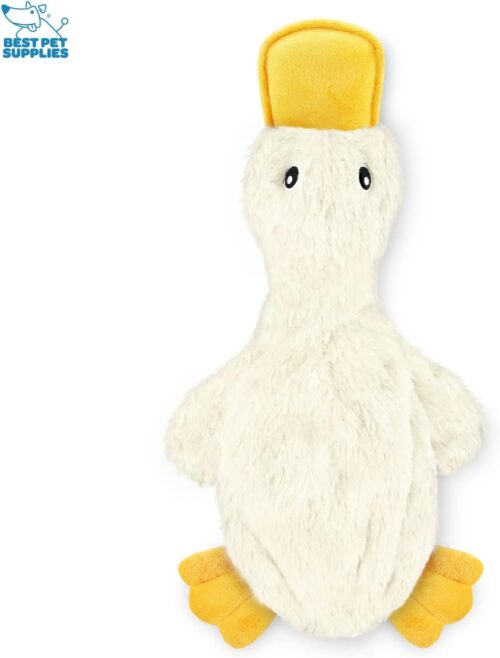 Best Pet Supplies Crinkle Dog Toy for Small, Medium, and Large Breeds, Cute No Stuffing Duck with Soft Squeaker, Fun for Indoor Puppies and Senior Pups, Plush No Mess Chew and Play - Yellow - Image 34