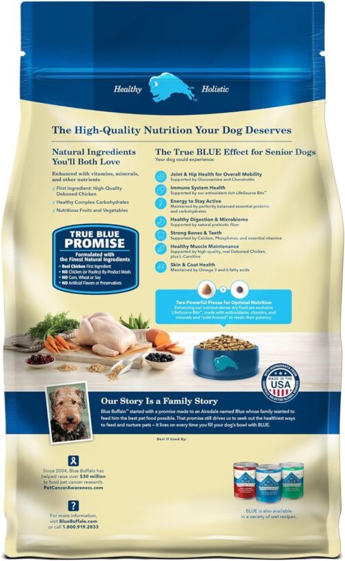 Blue Buffalo Life Protection Formula Adult Dry Dog Food, Helps Build and Maintain Strong Muscles, Made with Natural Ingredients, Chicken & Brown Rice Recipe, 30-lb. Bag - Image 48