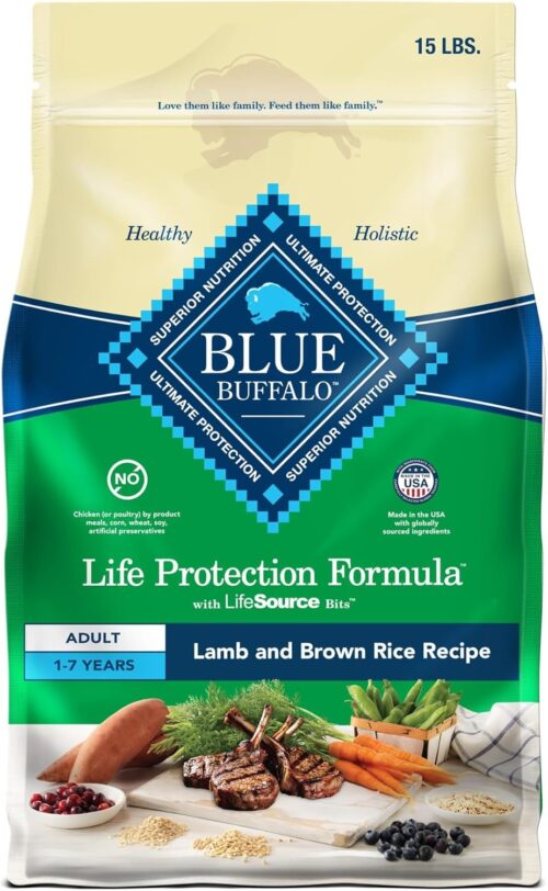 Blue Buffalo Life Protection Formula Adult Dry Dog Food, Helps Build and Maintain Strong Muscles, Made with Natural Ingredients, Chicken & Brown Rice Recipe, 30-lb. Bag - Image 124