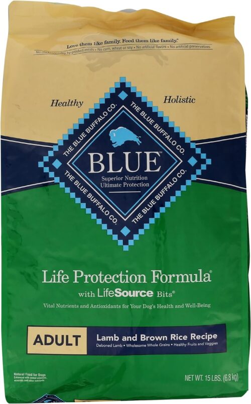 Blue Buffalo Life Protection Formula Adult Dry Dog Food, Helps Build and Maintain Strong Muscles, Made with Natural Ingredients, Chicken & Brown Rice Recipe, 30-lb. Bag - Image 250