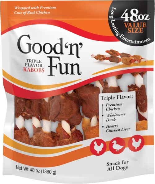 Good'N'Fun Triple Flavored Rawhide Kabobs for Dogs, 1.5 Pound (Pack of 1) - Image 18