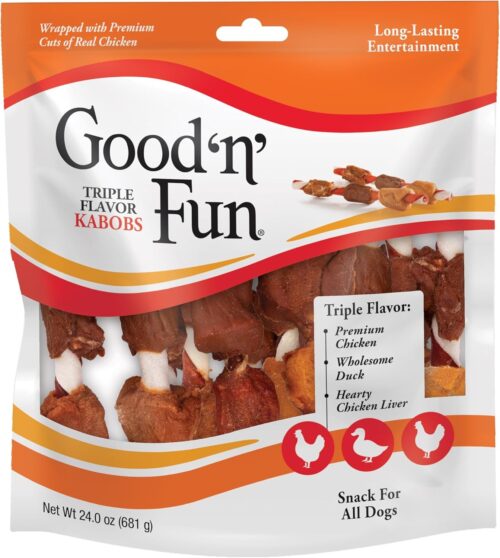 Good'N'Fun Triple Flavored Rawhide Kabobs for Dogs, 1.5 Pound (Pack of 1) - Image 32