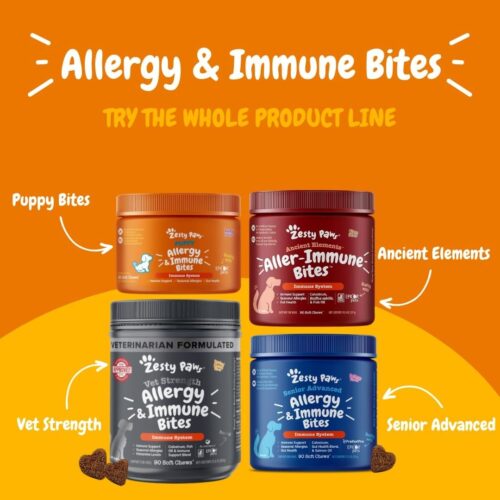 Zesty Paws Dog Allergy Relief- Dog Itching Skin Relief- Dog Probiotics for Itchy Skin and Itchy Ears- Dog Allergy Paw Relief- Dog Allergy Chews- Dog Itch Relief - Dog Skin Allergy Relief - Lamb - 90ct - Image 5
