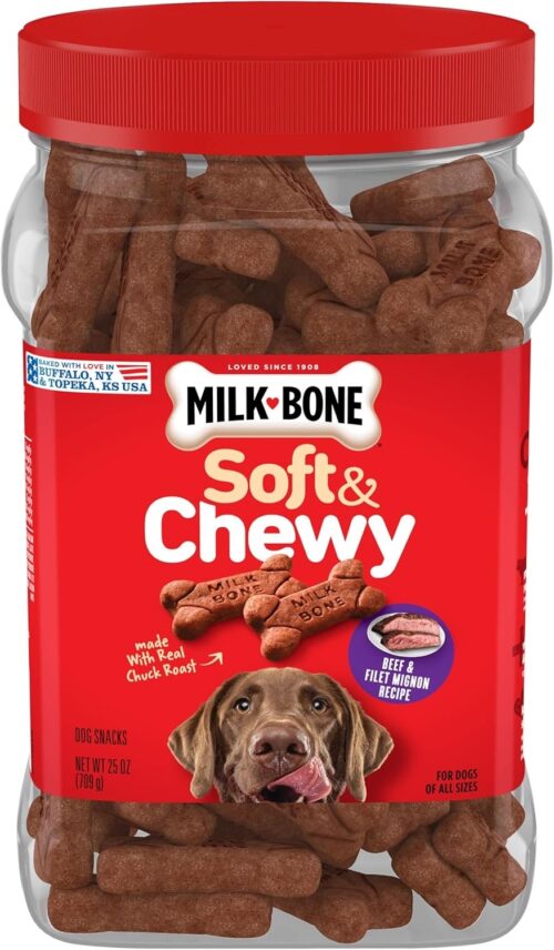Milk-Bone Soft & Chewy Dog Treats, Beef & Filet Mignon Recipe, 25 Ounce - Image 33