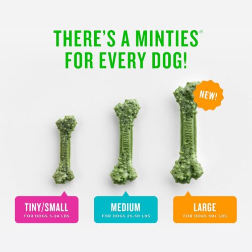 Minties Dental Chews for Dogs, 40 Count, Vet-Recommended Mint-Flavored Dental Treats for Medium Dogs 25-50 lbs, Dental Bones Clean Teeth, Fight Bad Breath, and Removes Plaque and Tartar - Image 19