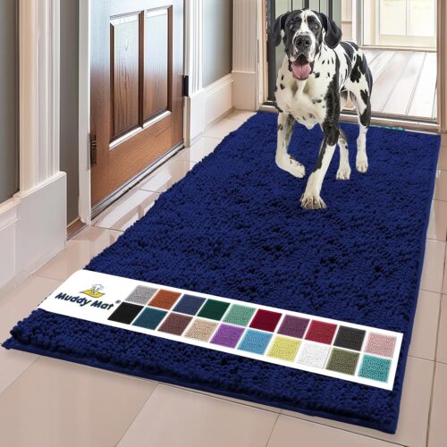 Muddy Mat® Shown on TV – Super Absorbent Microfiber Dog Door Mat for Muddy Paws, Non-Slip Washable Pet Rug, Quick Dry Chenille Entryway Carpet, Machine Washable Indoor Outdoor mat, Grey 30"x19" - Image 231