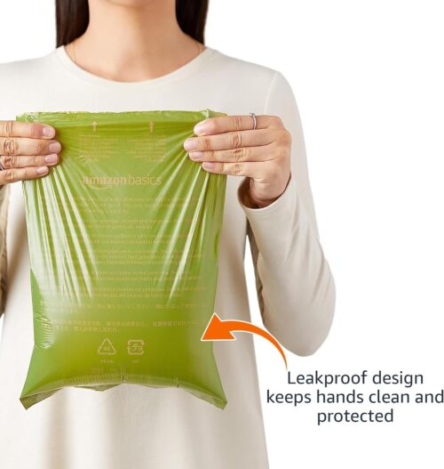 Amazon Basics Dog Poop Bags with Dispenser, 540 Count, Enhanced for Guaranteed Leakproof, Lavender Scented, Includes Leash Clip - Image 3
