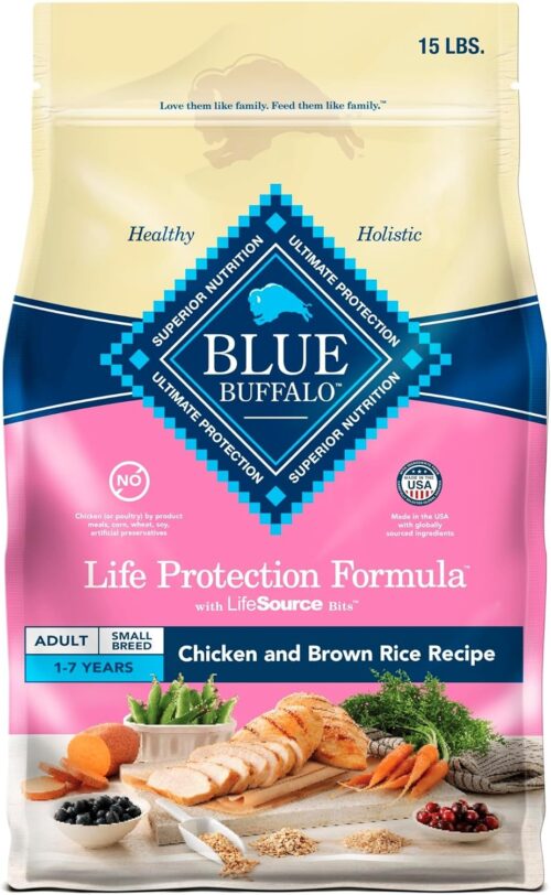 Blue Buffalo Life Protection Formula Adult Small Breed Dry Dog Food, Supports High Energy Needs, Made with Natural Ingredients, Chicken & Brown Rice Recipe, 5-lb. Bag - Image 13