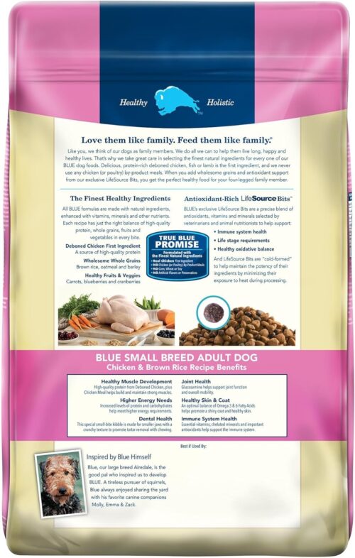 Blue Buffalo Life Protection Formula Adult Small Breed Dry Dog Food, Supports High Energy Needs, Made with Natural Ingredients, Chicken & Brown Rice Recipe, 5-lb. Bag - Image 14