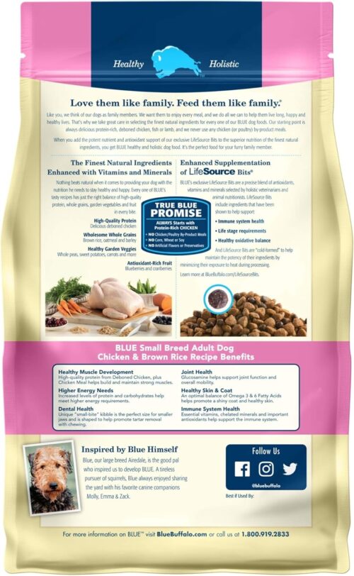 Blue Buffalo Life Protection Formula Adult Small Breed Dry Dog Food, Supports High Energy Needs, Made with Natural Ingredients, Chicken & Brown Rice Recipe, 5-lb. Bag - Image 27
