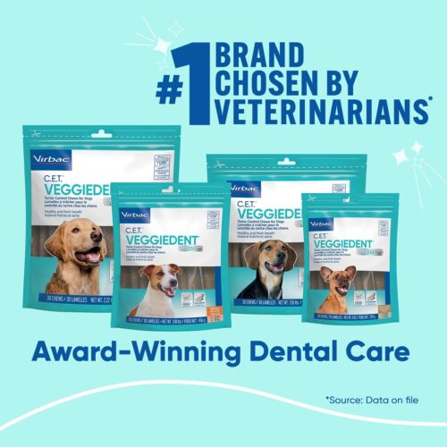 Virbac CET VEGGIEDENT FR3SH Tartar Control Chews for Dogs, Medium (Pack of 30) - Image 3
