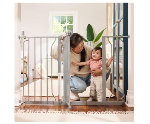 Regalo Easy Step 38.5-Inch Wide Walk Thru Baby Gate, Includes 6-Inch Extension Kit, Pressure Mount Kit, Wall Cups - Image 9