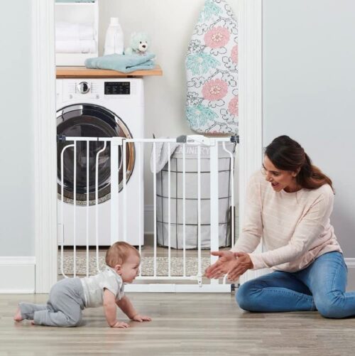 Regalo Easy Step 38.5-Inch Wide Walk Thru Baby Gate, Includes 6-Inch Extension Kit, Pressure Mount Kit, Wall Cups - Image 18