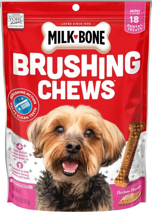Milk-Bone Brushing Chews Daily Dental Dog Treats, Chicken Flavor, Large, 25 Count - Image 30
