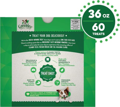 Greenies Original Petite Natural Dental Care Dog Treats, 36 oz. Pack (60 Treats) - Image 2