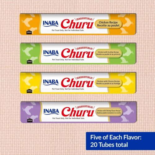 INABA Churu Cat Treats, Grain-Free, Lickable, Squeezable Creamy Purée Cat Treat/Topper with Vitamin E & Taurine, 0.5 Ounces Each Tube, 50 Tubes, Tuna & Chicken Variety - Image 50