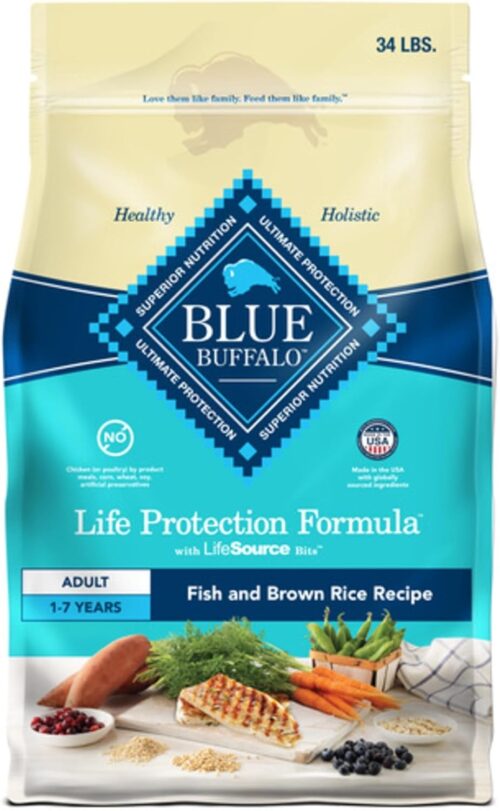 Blue Buffalo Life Protection Formula Adult Dry Dog Food, Helps Build and Maintain Strong Muscles, Made with Natural Ingredients, Chicken & Brown Rice Recipe, 30-lb. Bag - Image 103