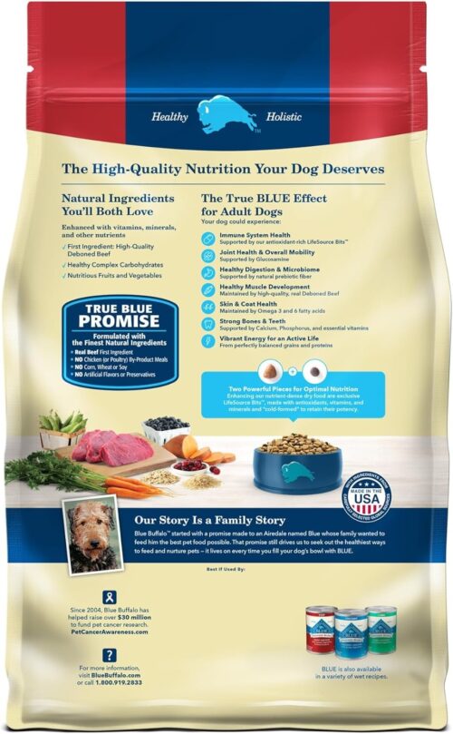 Blue Buffalo Life Protection Formula Adult Dry Dog Food, Helps Build and Maintain Strong Muscles, Made with Natural Ingredients, Chicken & Brown Rice Recipe, 30-lb. Bag - Image 137