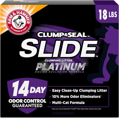 ARM & HAMMER Clump & Seal SLIDE Platinum Multi-Cat Clumping Litter, Easy Clean, Superior Odor Control, 37 Lbs - Image 11