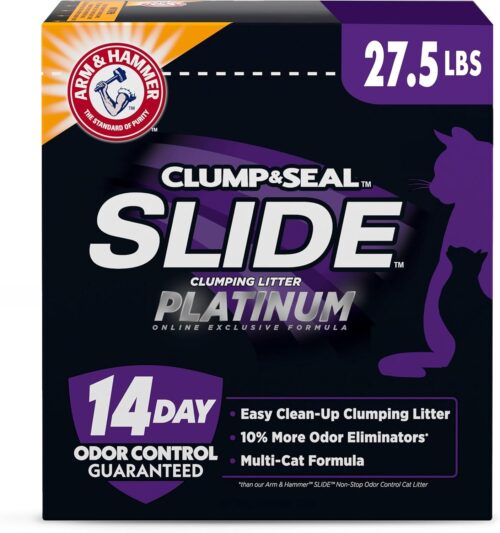 ARM & HAMMER Clump & Seal SLIDE Platinum Multi-Cat Clumping Litter, Easy Clean, Superior Odor Control, 37 Lbs - Image 15